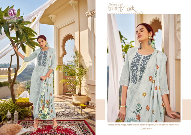 Chikan Applique By Isavasyam Eid Luxury Cotton Readymade Suits Wholesale Price In Surat